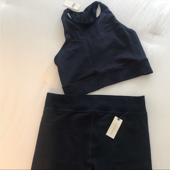 Anthropologie Colorblock Longline bike short Set - Picture 7 of 7